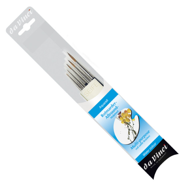 Пензлі DaVinci для акварельного живопису, соболь RED SABLE BRUSH SET, артикул 5246