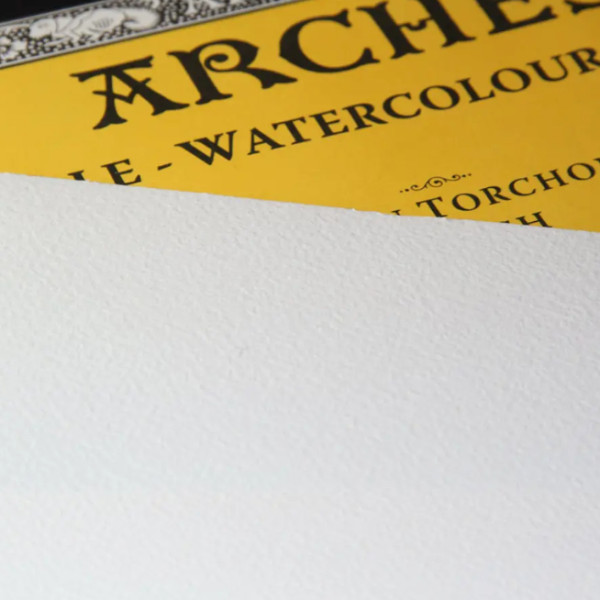 Блок бумаги для акварели грубое зерно Arches Rough Natural White 185 г, 26x36 см, 20 листов