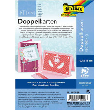 Заготовка для открытки прямоугольная Folia Cards, 220 г/м2, 10,5x15 см, № 26 Light pink Светло-розовый