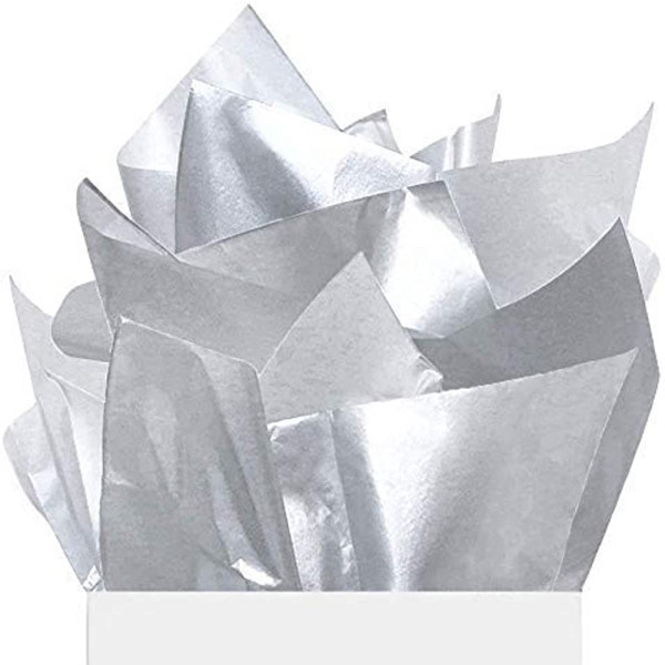Папір тонкий однотонний Folia Tissue Paper 20 грудня, 50x70 см (13), № 66 Silver (Срібний) арт. 91566