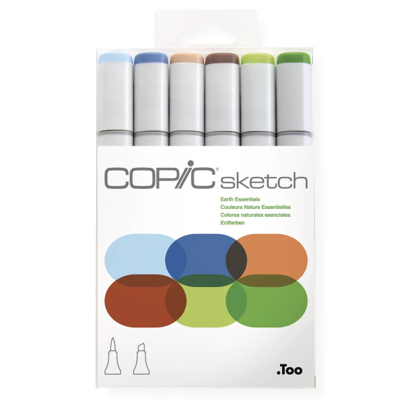 Набір спиртових маркерів Copic Sketch Set Earth Essentials 6 шт