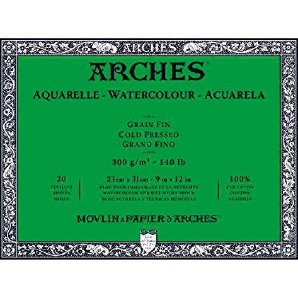 Альбом для акварелі Arches холодного пресування Arches Cold Pressed 300 гр/м2 23x31 см 20 аркушів