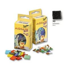 Мозаїка Folia Mosaic-glass tiles, 200 г/м2, 10x10 мм, 300 шт, № 90 Black Чорний