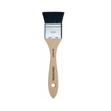 Пензель флейц, із ворсу кози плоска DaVinci Black Goat № 40 арт 550_40