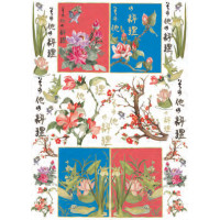 Карта для декупажа Японские цветы размер 50x70 см арт DECOUP01_068