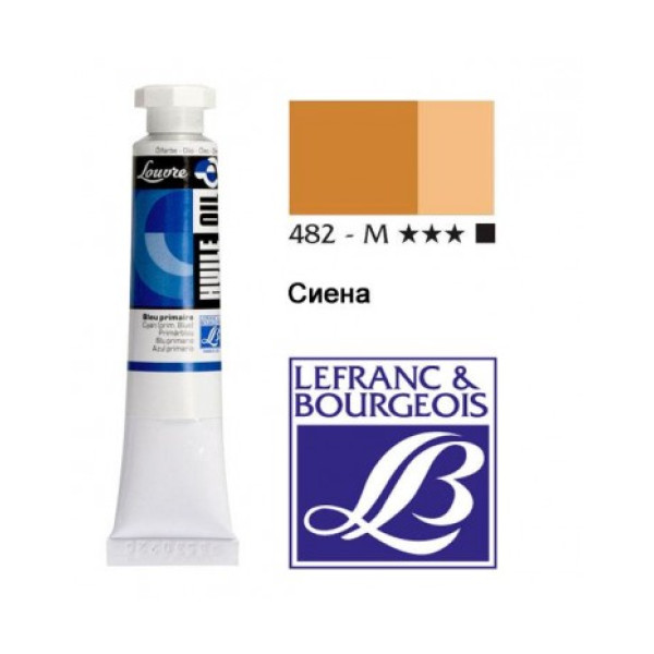 Масляные краски Louvre 60 мл., № 482 Сиена натуральная, артикул 105047