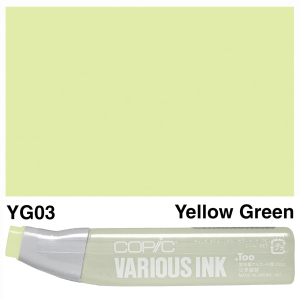 Чернила Copic Various Ink YG-03 Green bice (Светло-оливковый) 2007622 25 мл
