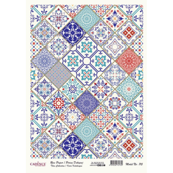Декупажная карта на рисовой бумаге Rice Paper Decoupage Cadence, №4, №715