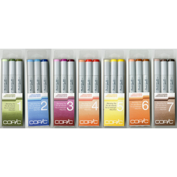 Набір спиртових маркерів Copic Sketch Set Blending Trio 3, 3 шт