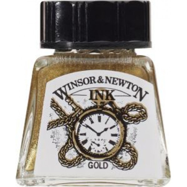 Туш художня Winsor Newton Drawing Inks 14 мл № 283 Золото