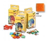 Мозаика, Folia Mosaic-glass tiles 200 г/м2, 10x10 мм (300 шт) №40 Orange (Оранжевый)