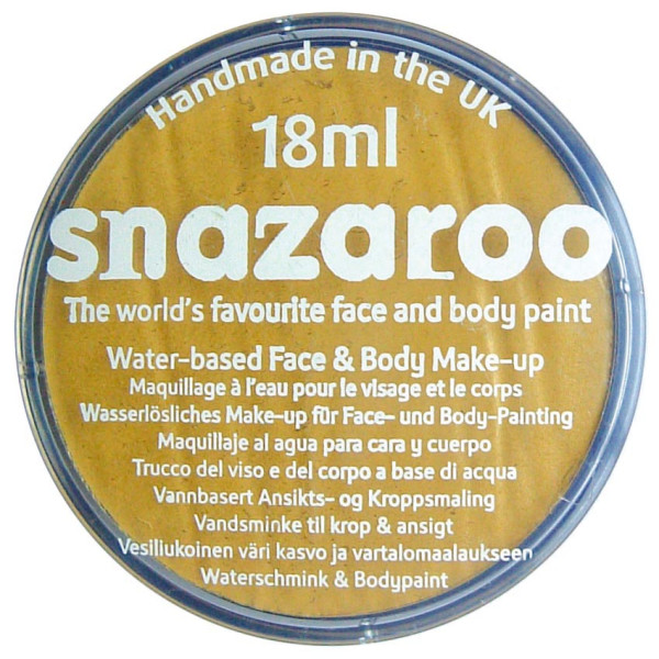 Краска для грима Snazaroo металік Metallic 18 мл, Gold Золотой