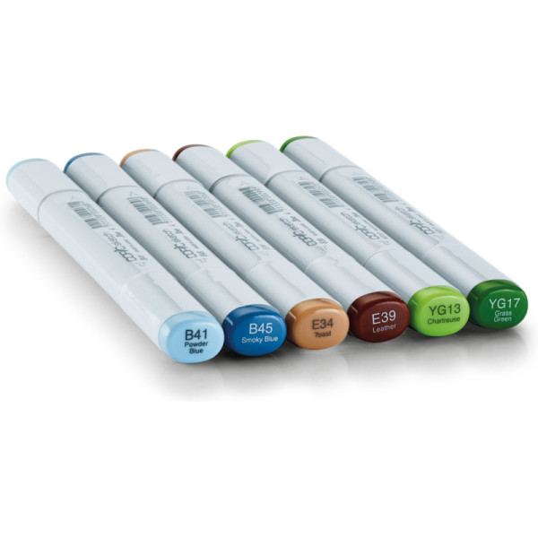 Набір спиртових маркерів Copic Sketch Set Sea Sky 6 шт
