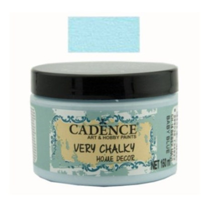 Крейдяна акрилова фарба Cadence Very Chalky Home Decor, 150 мл, Дитячий блакитний