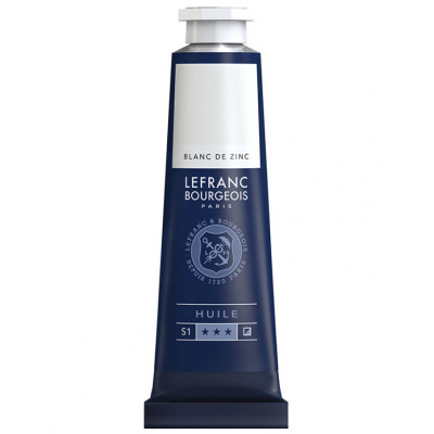 Краска масляная Lefranc Fine 40 мл, № 009, Zinc White Цинковые Белила