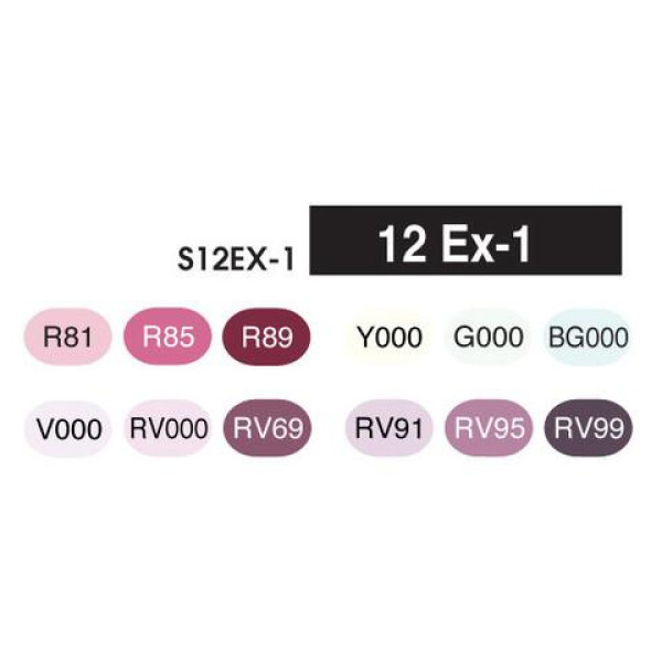 Комплект маркерів Copic Sketch Set EX-1 12 шт (21075415)