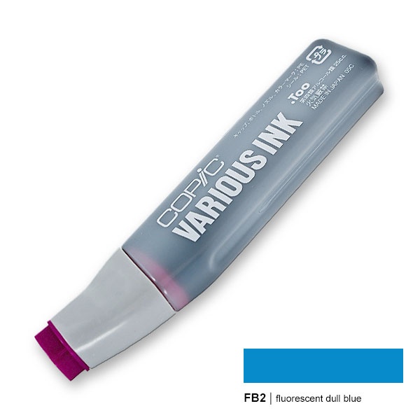 Чорнило для заправки маркерів Copic Various Ink FB-2 Fluorescent dull blue Флуоресцентний тьмяно-блакитний
