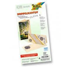 Заготовка для открытки прямоугольная Folia Cards, 220 г/м2, 10,5x21 см, № 00 White Белый