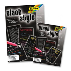 Альбом чорного паперу для нарисів Folia Black А4 21х29,7 см, 100 г/м2, 10 аркушів