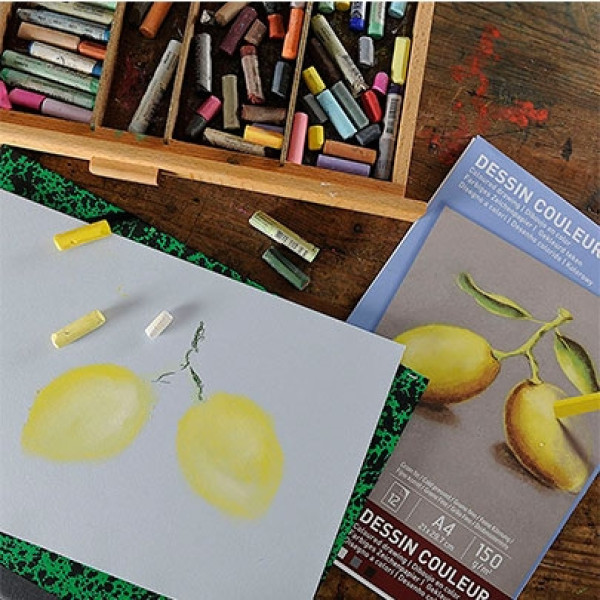 Блок бумаги для пастели Canson Coloured Dra150гр, 21x29,7 см 12 арт 0041-762