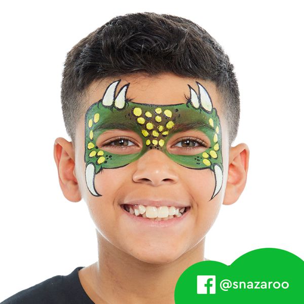 Набор для грима Snazaroo Dinosaur Dragon: 8 цветов, 1 губка, 1 кисточка, 2 трафарета, буклет