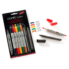 Набір спиртових маркерів Copic Ciao Set Hues (5+1 шт лайнер), 6 шт