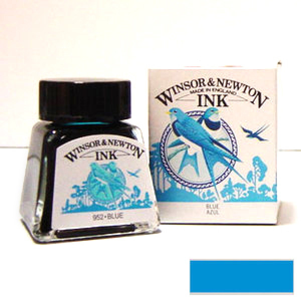 Туш художня Winsor Newton Drawing Inks 14 мл №176 Синій кобальт
