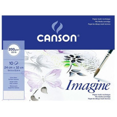 Блок бумаги для акварели Canson Mix Media Imagine гр, A4 10 арт 0056-373