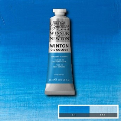 Масляна фарба Winsor Newton Winton Oil Colour 37мл №138 Cerulean blue Небесно-синій