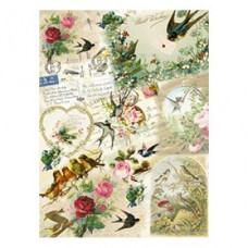 Декупажная карта на рисовой бумаге Cadenсe Rice Paper А4 Decoupage №84