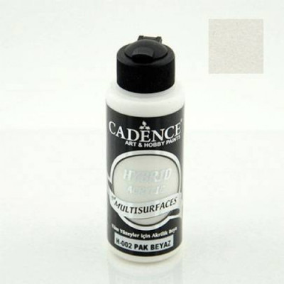 Універсальна акрилова фарба Hybrid Acrylic for Multisurfaces Cadence № 02, 120 мл, Pure White Білий натуральний