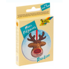 Набір із фетру для пошиття міні заготовки Folia Mini felt sewing sets , Різдвяний олень арт 52916