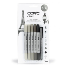 Набір спиртових маркерів Copic Ciao Set 5+1 Warm Gray Теплий сірий, 5 шт+лайнер