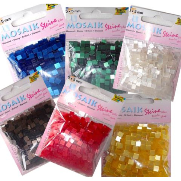 Мозаїка Folia Gloss 45 гр, 5x5 мм (700 шт) №23 Pink (фуксія) арт. 59123