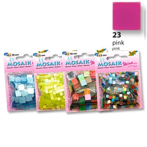 Мозаїка Folia Gloss 45 гр, 5x5 мм (700 шт) №23 Pink (фуксія) арт. 59123