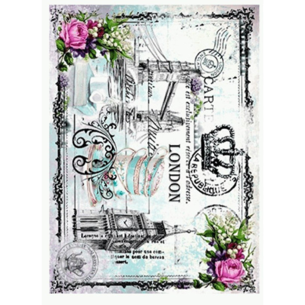 Декупажна карта на рисовому папері Cadenсe Rice Paper А4 Decoupage А4 №351