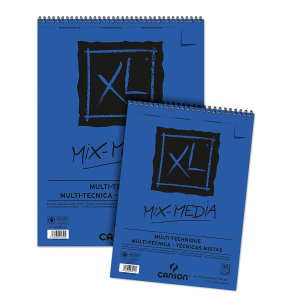 Альбом для акварелі на спіралі Canson XL Mix Media Medium Grain 300 г/м2, A5, 15 аркушів