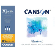 Альбом для акварели Montval Cold Pressed 300 г, A4 - 21x29,7 см, 12 листов, Canson
