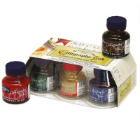 Набор чернил для каллиграфии Calligraphy Ink 6 Assorted Set, 6 цветов по 30 мл, Winsor Newton
