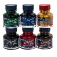 Набор чернил для каллиграфии Calligraphy Ink 6 Assorted Set, 6 цветов по 30 мл, Winsor Newton