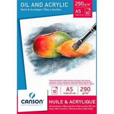 Canson блок паперу для масла та акрилу Oil and Acrylic Bloc 290 гр, 14,8x21 см 10 арт 0005-784