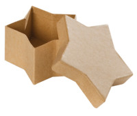 Бокс для декору Folia Small Cardboard Box Natural, Star Зірка, бежевий