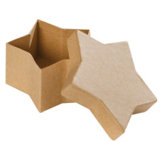 Бокс для декору Folia Small Cardboard Box Natural, Star Зірка, бежевий