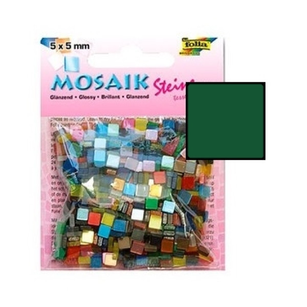 Мозаїка Folia Gloss 45 гр, 5x5 мм (700 шт) №58 Fir green (Темно-Зелений)