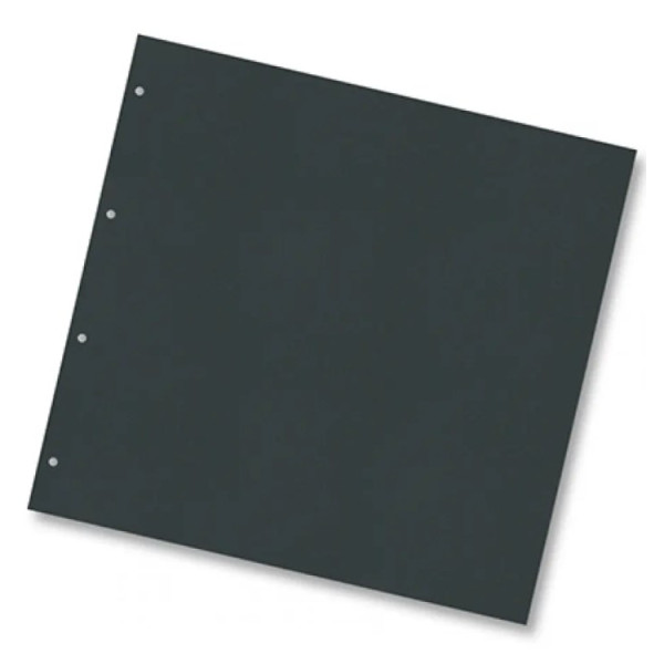 Картон для альбому Folia Ring binder dividers 300 г/м2,21,5x22,5 см 20, №90 Black Чорний арт 63990