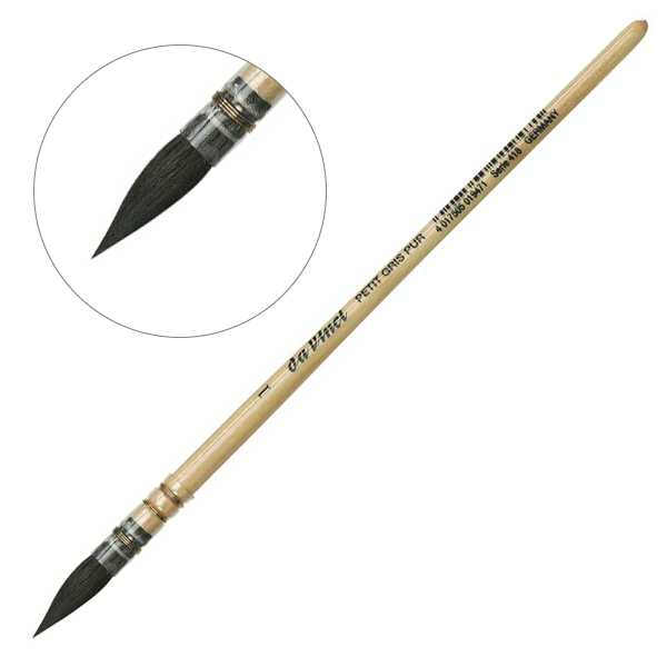 Пензель білка DaVinci Blue Russian Squirrel hair серія 418 французька обойма №1