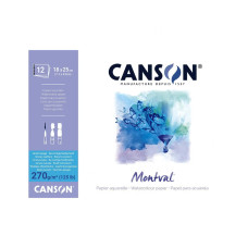 Альбом для акварелі Canson Montval 270 г/м2, 18х25 см, 12 аркушів