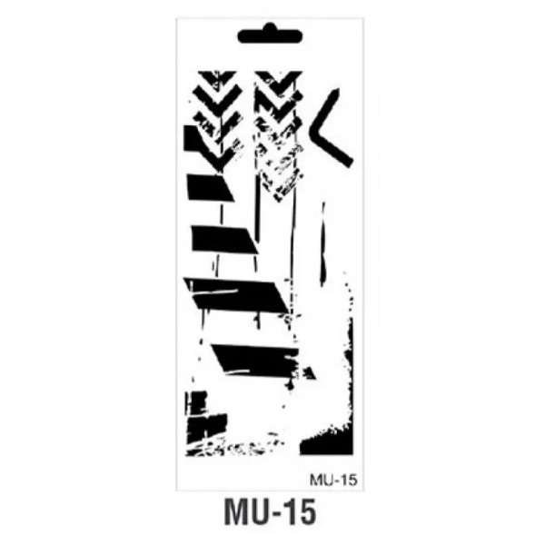 Трафарет Cadence MU Mix Media Stensil, 10*25 см, MU-15