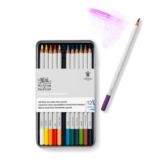 Набір акварельних олівців у металевому боксі Winsor Newton Studio, 12 шт.