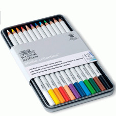 Набір акварельних олівців у металевому боксі Winsor Newton Studio, 12 шт.